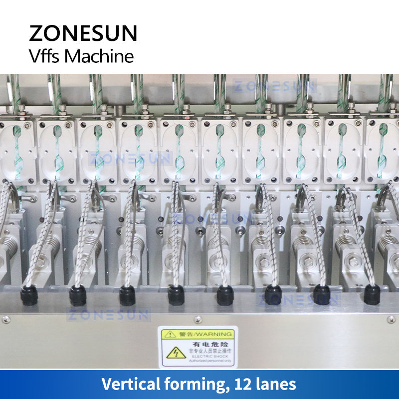 ZONESUN ZS-FSL12 Autoamtic VFFS Granule Filling Sealing Machine 12 Lanes