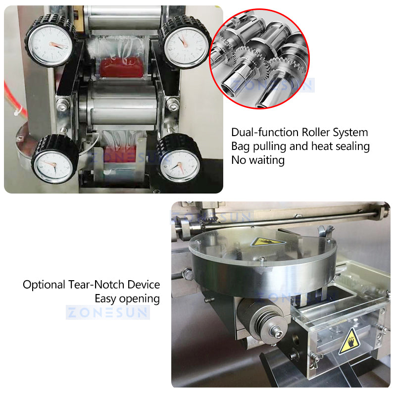 ZONESUN ZS-LX120 Automatic Paste Pouch Bag Filling Sealing Machine