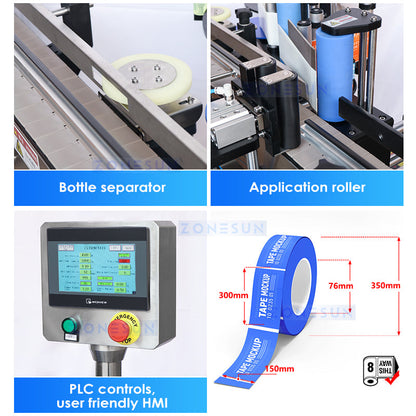 ZONESUN Automatic Liquid Packaging Line Fill and Capping Machine Labeler  ZS-FAL180B1