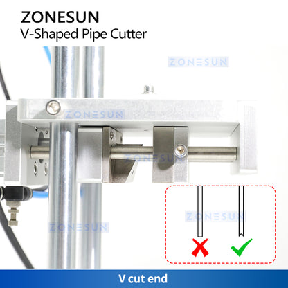 ZONESUN ZS-JG300V V-Shaped PIPE Cut  Dip Tube V Cutter