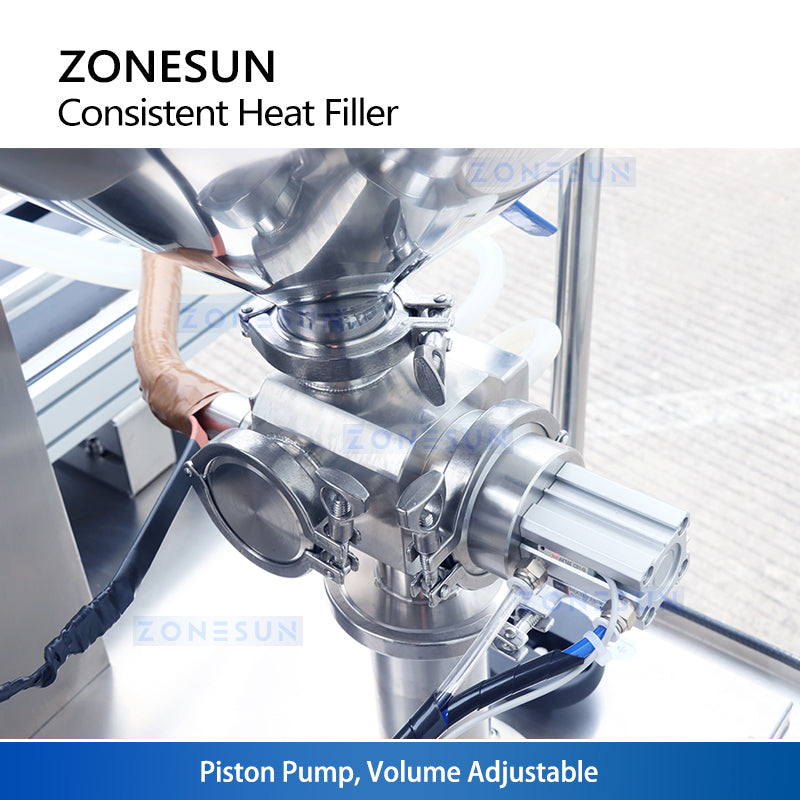 ZONESUN Cosmetic Paste Filler Consistent Heating Mixing Filling Machine ZS-WCHJ1C