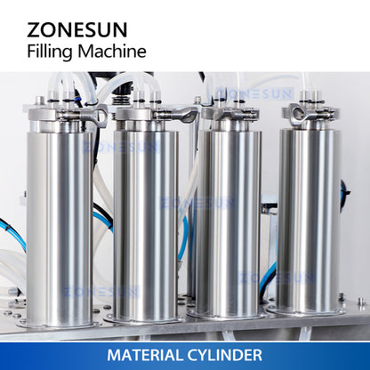 ZONESUN ZS-YTZL500 Semi-automatic 4 Nozzles Vacuum Liquid Perfume Filling Machine