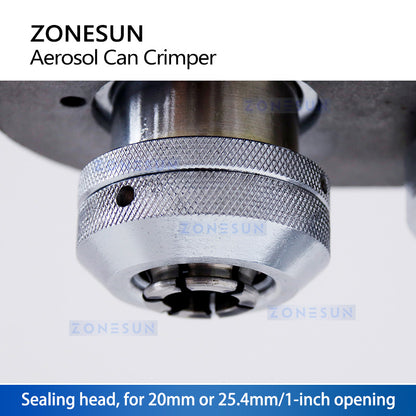 ZONESUN Aerosol Can Sealing Machine Manual Aerosol Can Crimper ZS-YG25