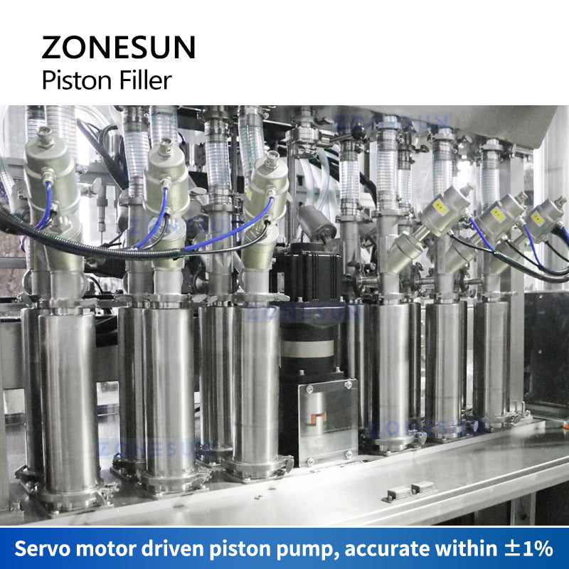 ZONESUN ZS-YT12T-12PX Automatic Piston Filler Thick Paste Filling Machine