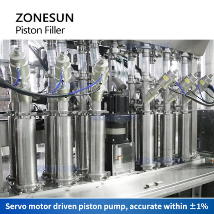 ZONESUN ZS-YT12T-12PX Automatic Piston Filler Thick Paste Filling Machine