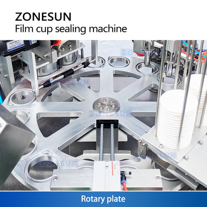 ZONESUN ZS-AFS1800 Film Cup Filling Sealing Machine For Yogurt Jelly Packaging