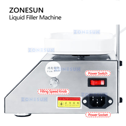 ZONESUN ZS-M90 1-50ml Pequeña máquina automática de llenado de pesaje de líquidos