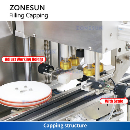 ZONESUN ZS-DTFC4Y Tabletop Liquid Filling and Capping Machine