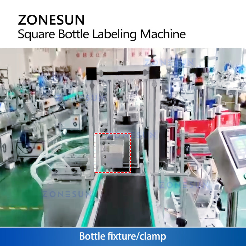 ZONESUN ZS-SL25 Automatic Square Bottle Labeling Machine Jar Cans Labeler