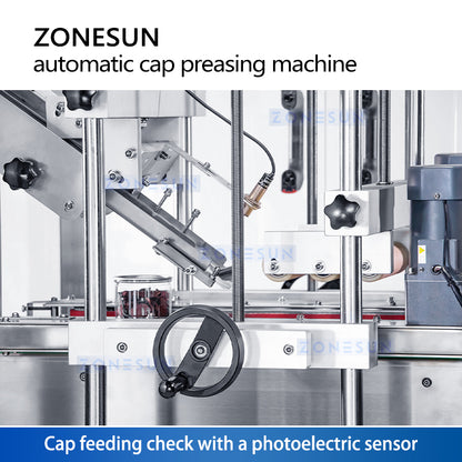 ZONESUN Automatic Cap Press Sealing Machine ZS-XG16D4