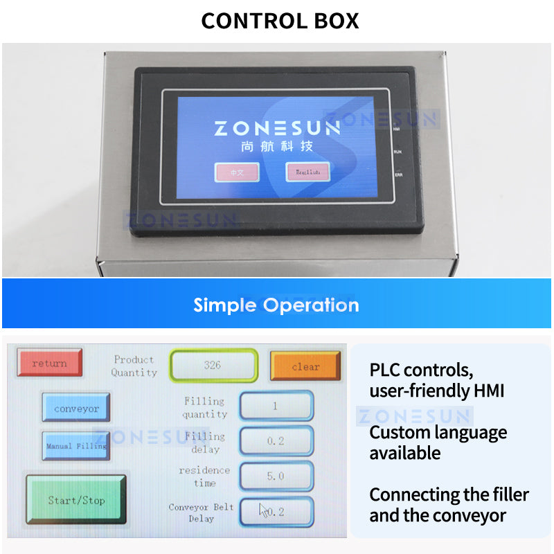 ZONESUN Automatic Partical Filling Machine Granule Packing Machine ZS-PFC500