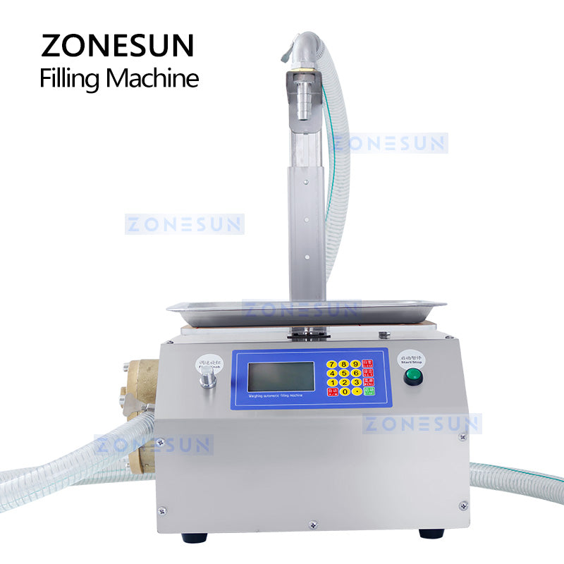 ZONESUN ZS-GPGT1C Semi-automatic Gear Pump Paste Weighing And Filling Machine