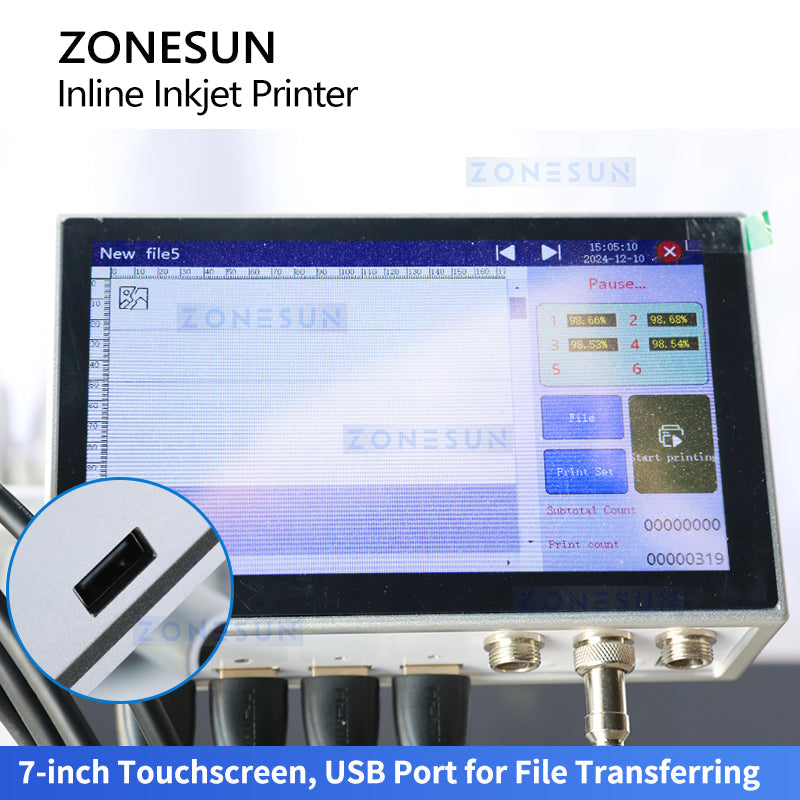 zonesun inline inkjet printer