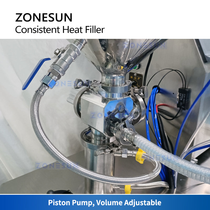 ZONESUN Cosmetic Paste Filler Consistent Heating Mixing Filling Machine ZS-WCHJ1C