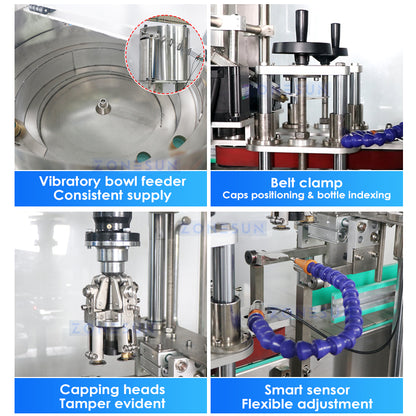 ZONESUN Automatic Filling and Capping Machine Piston Filler ROPP Capper Sealing Machine ZS-FAL180B2