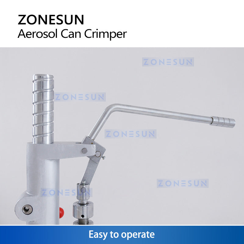 ZONESUN Aerosol Can Sealing Machine Manual Aerosol Can Crimper ZS-YG25