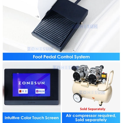 ZONESUN ZS-TB802 Flat Surface Label Applicator Top Labeling Machine