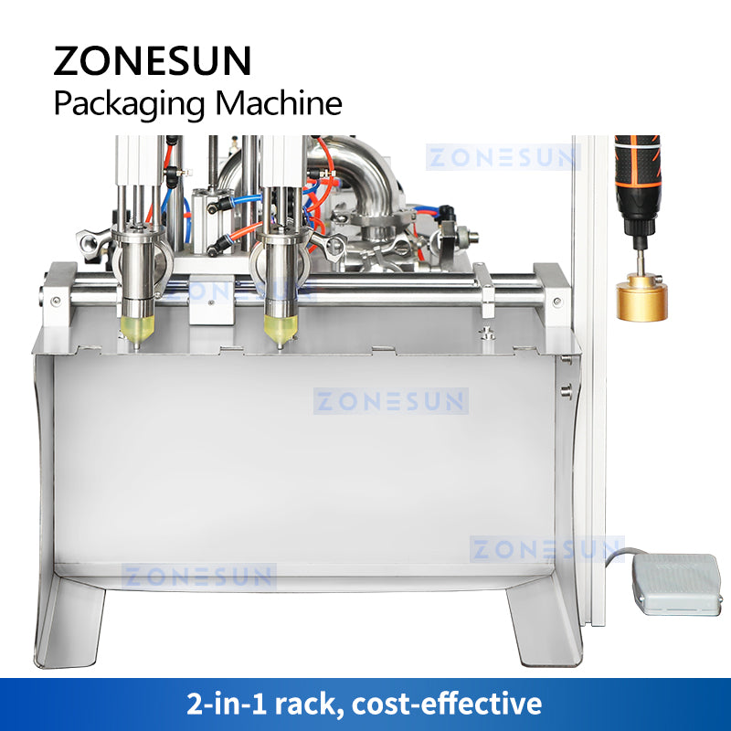 ZONESUN Semi Automatic Spout Pouch Packaging Machine Piston Pump ZS-GTSP2