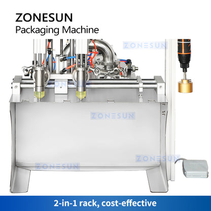 ZONESUN Semi Automatic Spout Pouch Packaging Machine Piston Pump ZS-GTSP2