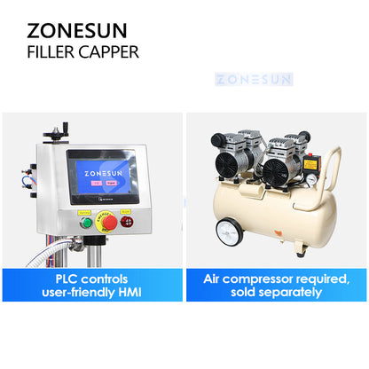 ZONESUN ZS-AFC26 Automatic Rotor Pump Paste Bottle Filling Capping Machine