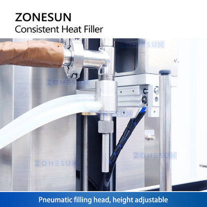 ZONESUN Cosmetic Paste Filler Consistent Heating Mixing Filling Machine ZS-WCHJ1C