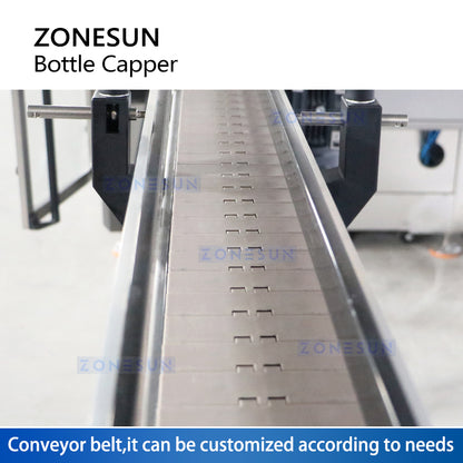 capping machine with conveyor