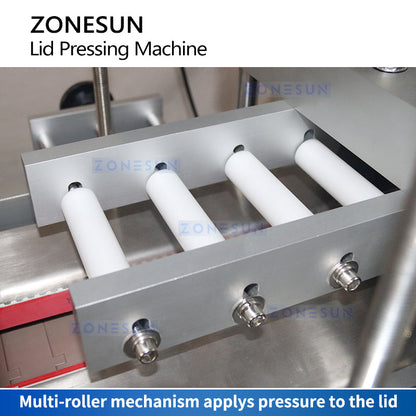 ZONESUN ZS-VTYG01 Automatic plastic Lids Seal Feeding Pressing Machine