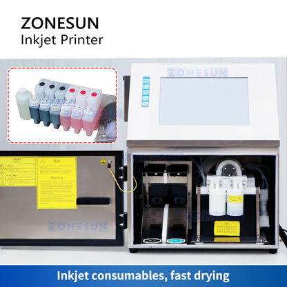 ZONESUN ZS-TIP15 Tabletop Multilingual Inkjet Date Coding Machine