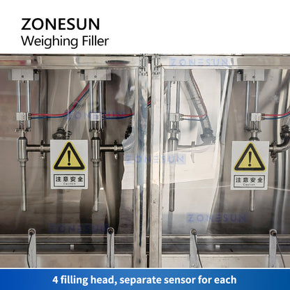 ZONESUN ZS-WF4 Automatic Bucket Weighing Filling Machine Chemicals Packaging Machine