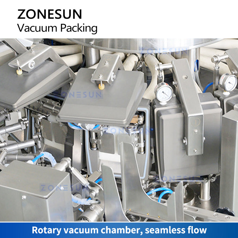 ZONESUN Automatic Rotary Vacuum Seal Bags Packaging Machine ZS-VPM16