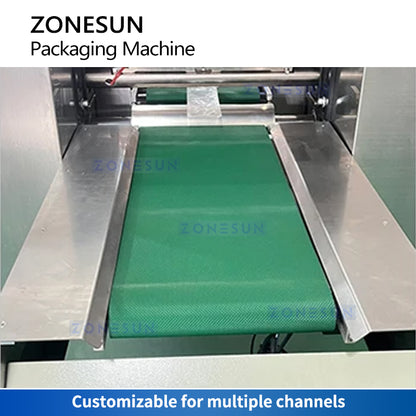 ZONESUN Horizontal Flow Wrapper Horizontal Form Fill Seal Machine 4 side Sealing Flow Pack Equipment ZS-DCF100