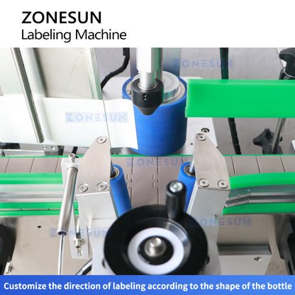 ZONESUN ZS-TB770 Top & Body Labeling Machine for Tapered Bottles