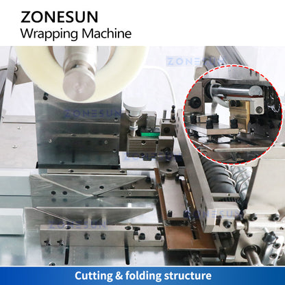 ZONESUN ZS-TD650 Automatic Cellophane Wrapping Machine Film Wrapper