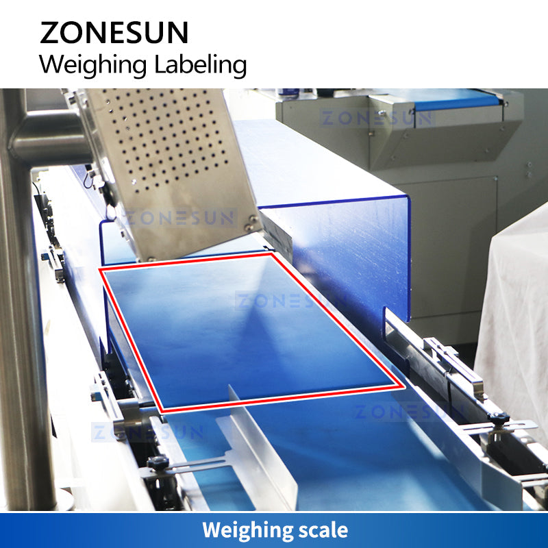 ZONESUN ZS-ZBTB1 Horizontal Flow Wrapper with Weigh-Price Labeler