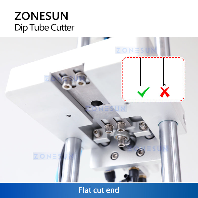 ZONESUN ZS-JG300 Pneumatic Spray Perfume Bottle Cap Dip Tube Cutting Machine