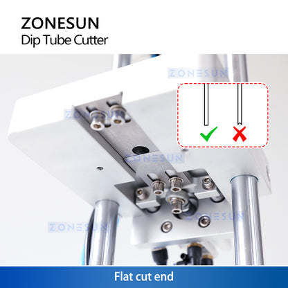 ZONESUN ZS-JG300 Pneumatic Spray Perfume Bottle Cap Dip Tube Cutting Machine