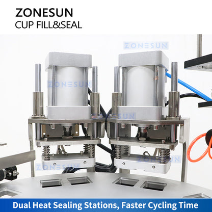 ZONESUN ZS-AFC06 Jelly Yogurt Cup Filling and Sealing Machine