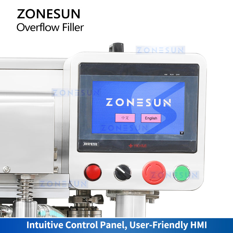 ZONESUN Tabletop Overflow Liquid Filling Machine ZS-DTGZ400