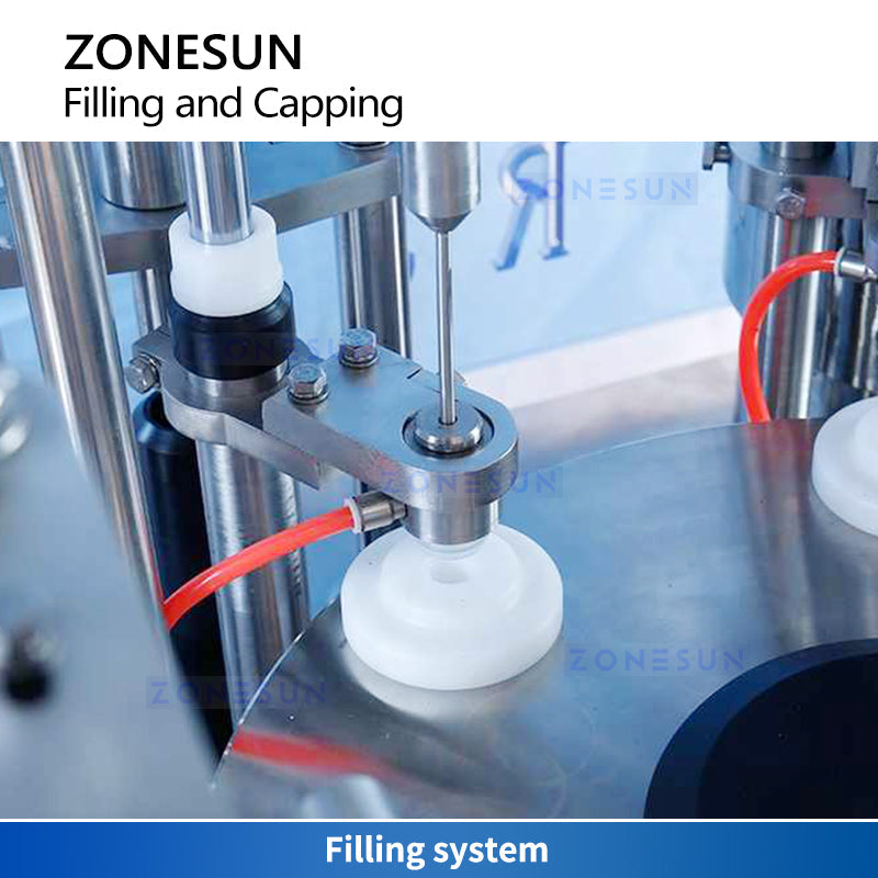 ZONESUN ZS-ZFC1 Cosmetic Liquid Serums Syringe Filling Stoppering Machine