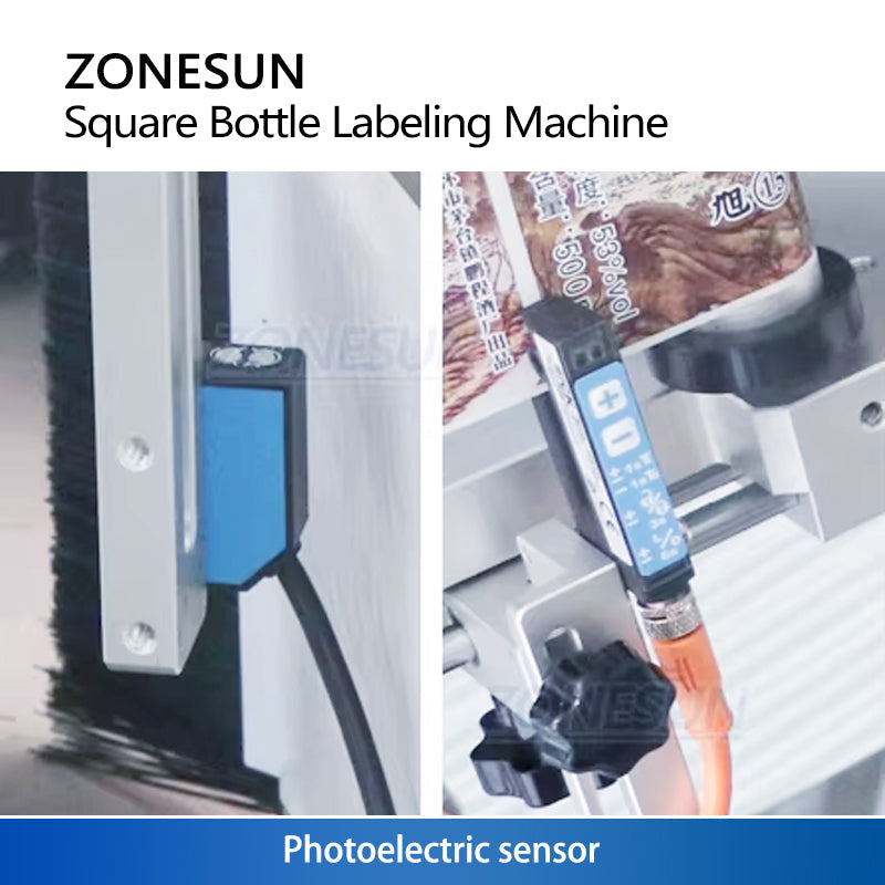 ZONESUN ZS-SL25 Automatic Square Bottle Labeling Machine Jar Cans Labeler