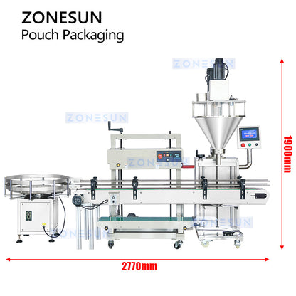 Zonesun ZS-FAL180Z1 Doypack Filling and Sealing Line | Powder Packaging