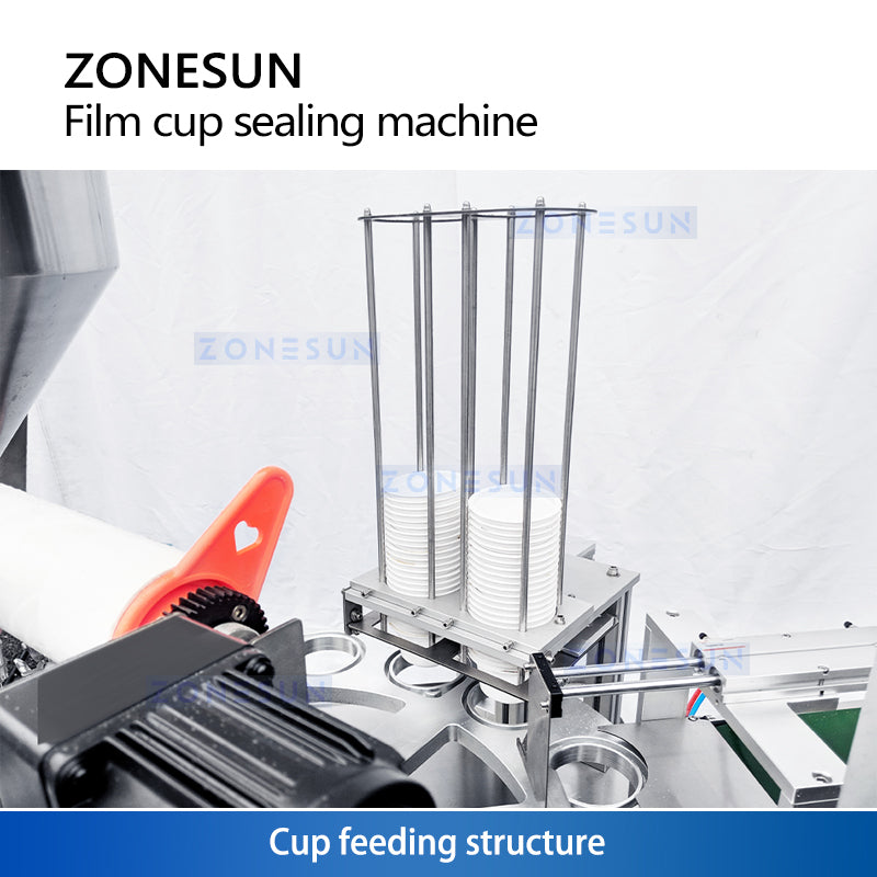 ZONESUN ZS-AFS1800 Film Cup Filling Sealing Machine For Yogurt Jelly Packaging