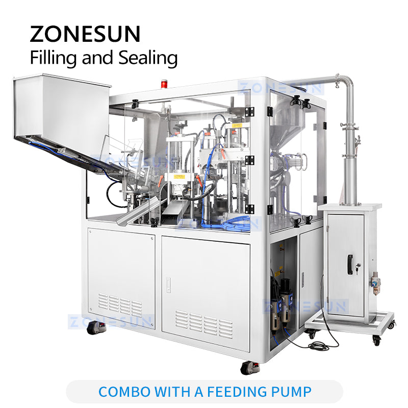 ZONESUN Custom Automatic Soft Tube Paste Filling And Ultrasonic Sealing Machine