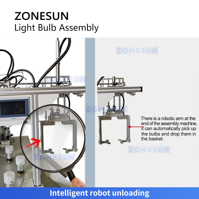 ZONESUN ZS-DPA8 LED Light Bulb Assembly Machine