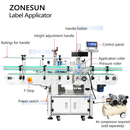 ZONESUN ZS-TB790 Automatic Bucket Labeling Machine