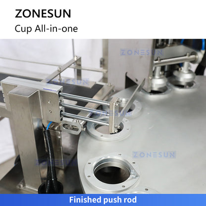 ZONESUN ZS-AFS02 Plastic Cup Piston Pump Liquid Paste Filling Sealing Machine