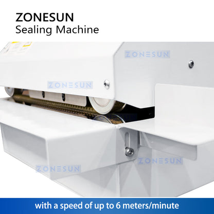 ZONESUN Continuous Band Sealer Bag Sealing Machine ZS-GLF100