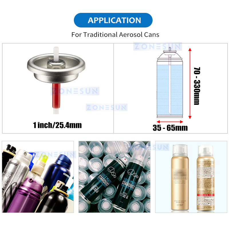 ZONESUN ZS-QW254 Aerosol Aluminum Can Liquid Filling and Sealing Machine