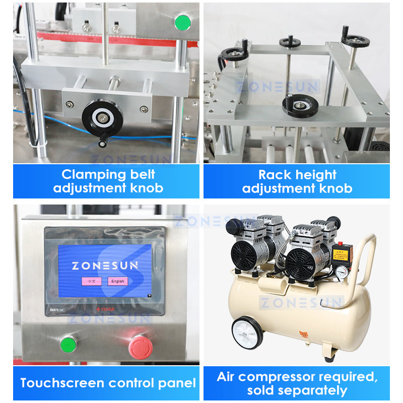 ZONESUN ZS-VTYG01 Automatic plastic Lids Seal Feeding Pressing Machine