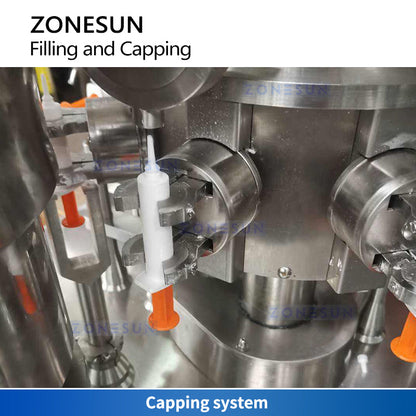 ZONESUN ZS-ZFC1 Cosmetic Liquid Serums Syringe Filling Stoppering Machine